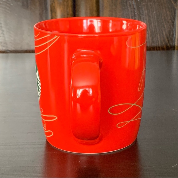 Starbucks 12oz Red & Green Holiday Mug Set 2020 Mermaid Logo with Swirl - Picture 5 of 16